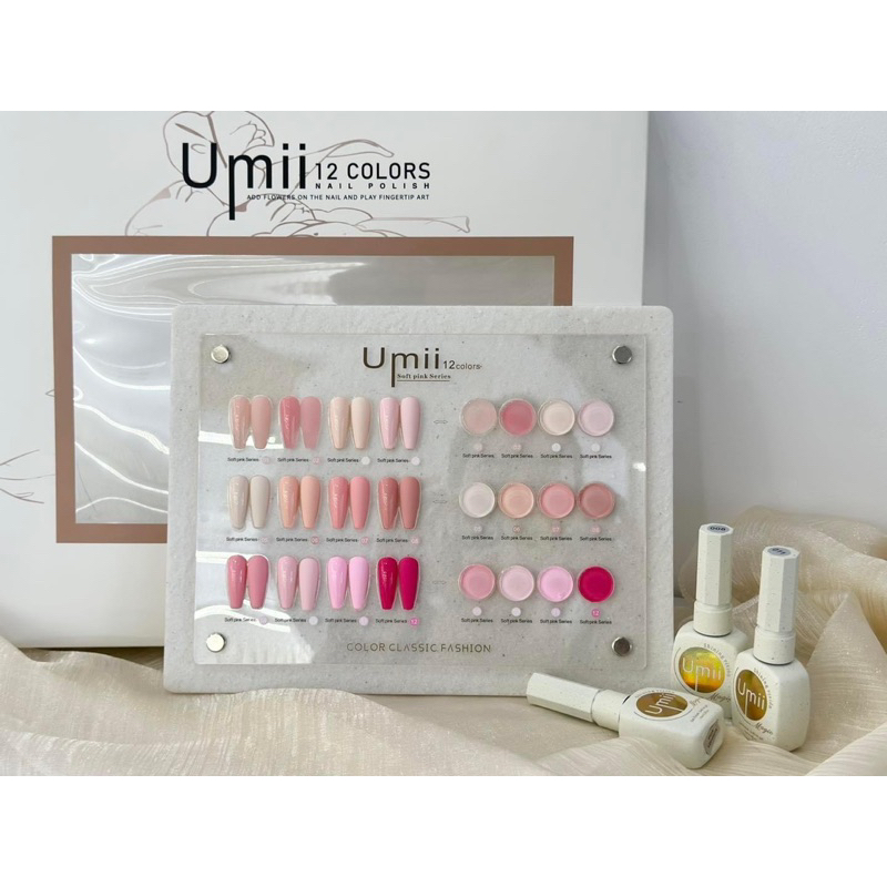 Set sơn gel Umii hồng 12 màu - sơn gel- đồ nails nhật quyên