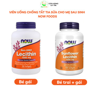 Viên uống chống tắt tia sữa sunflower lecithin 1200mg now foods, Shop Mẹ Nhi Organic.