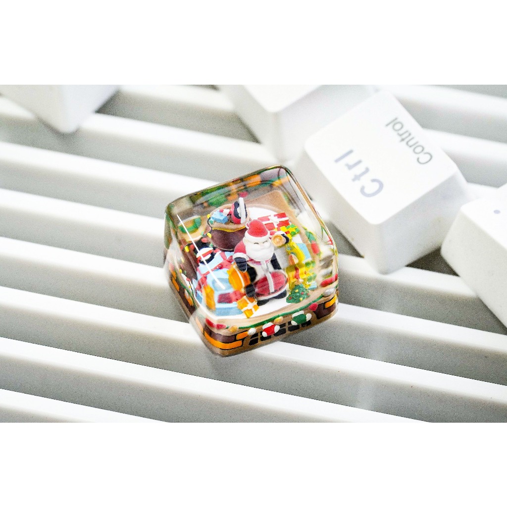 Keycap ông già Noel , quà tặng giáng sinh, keycaps Artisan