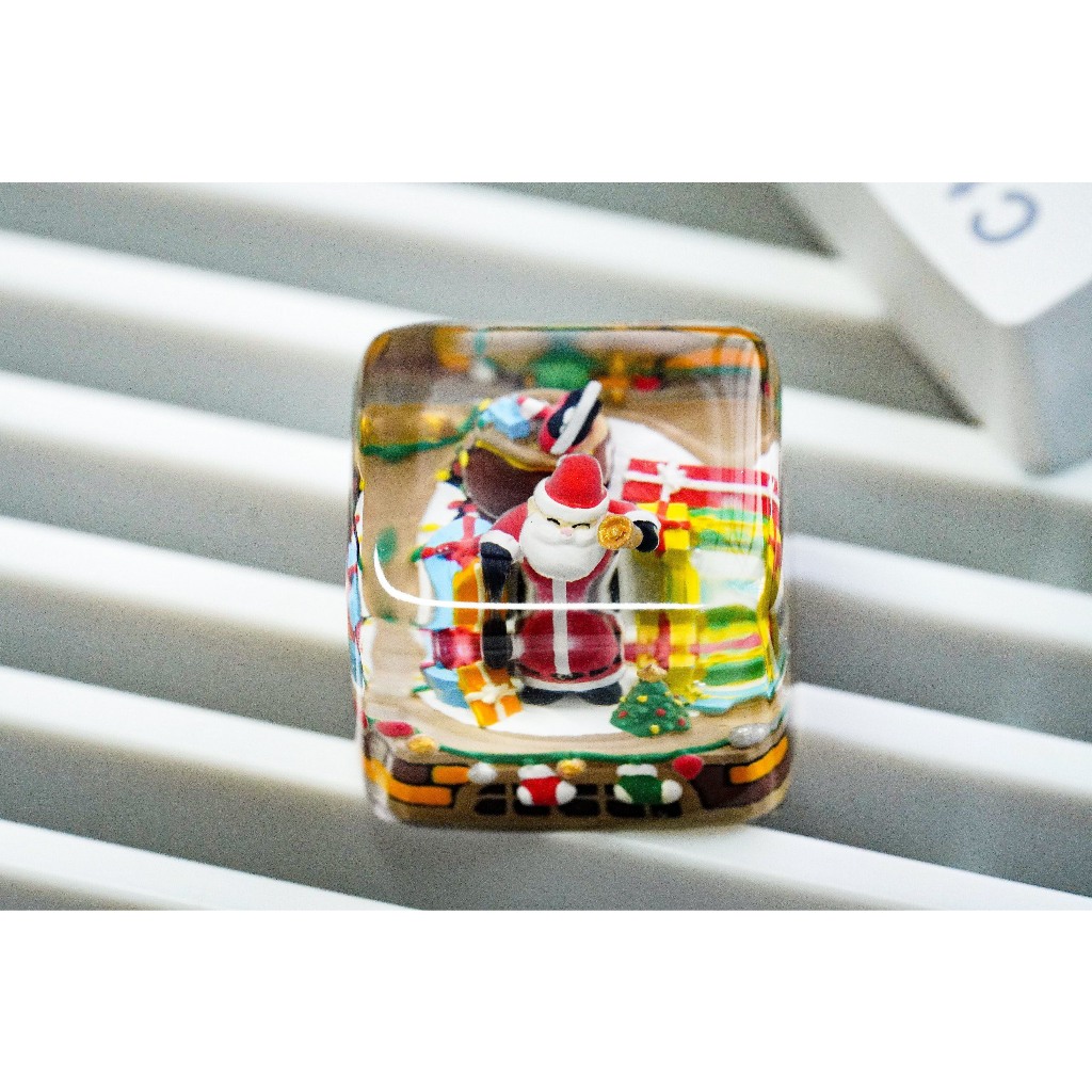 Keycap ông già Noel , quà tặng giáng sinh, keycaps Artisan