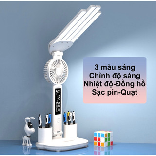 Đèn Học Để Bàn Tích Điện-Đèn Đọc Sách Bóng LED Cảm Ứng 3 Mức Độ Sáng Cao Cấp