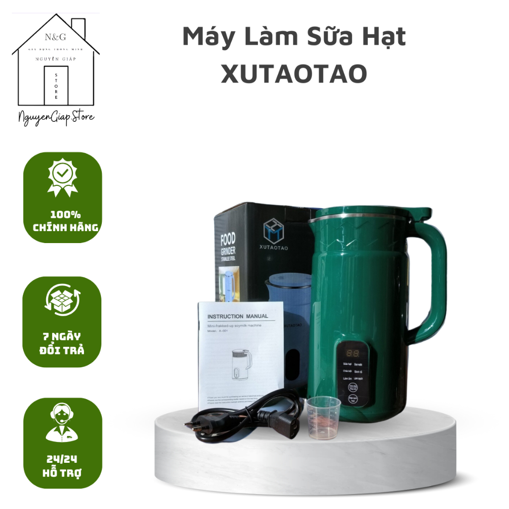 Máy Làm Sữa Hạt XUTAOTAO, Máy Làm Sữa Đa Năng 6 Chế Độ Siêu Bền