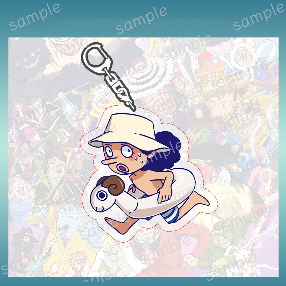 Móc khóa ONE PIECE ver PHAO ĐI BIỂN Đảo hải tặc mica trong acrylic in hình anime chibi quà tặng độc đáo