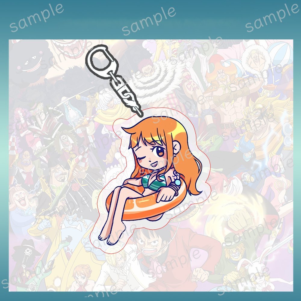 Móc khóa ONE PIECE ver PHAO ĐI BIỂN Đảo hải tặc mica trong acrylic in hình anime chibi quà tặng độc đáo