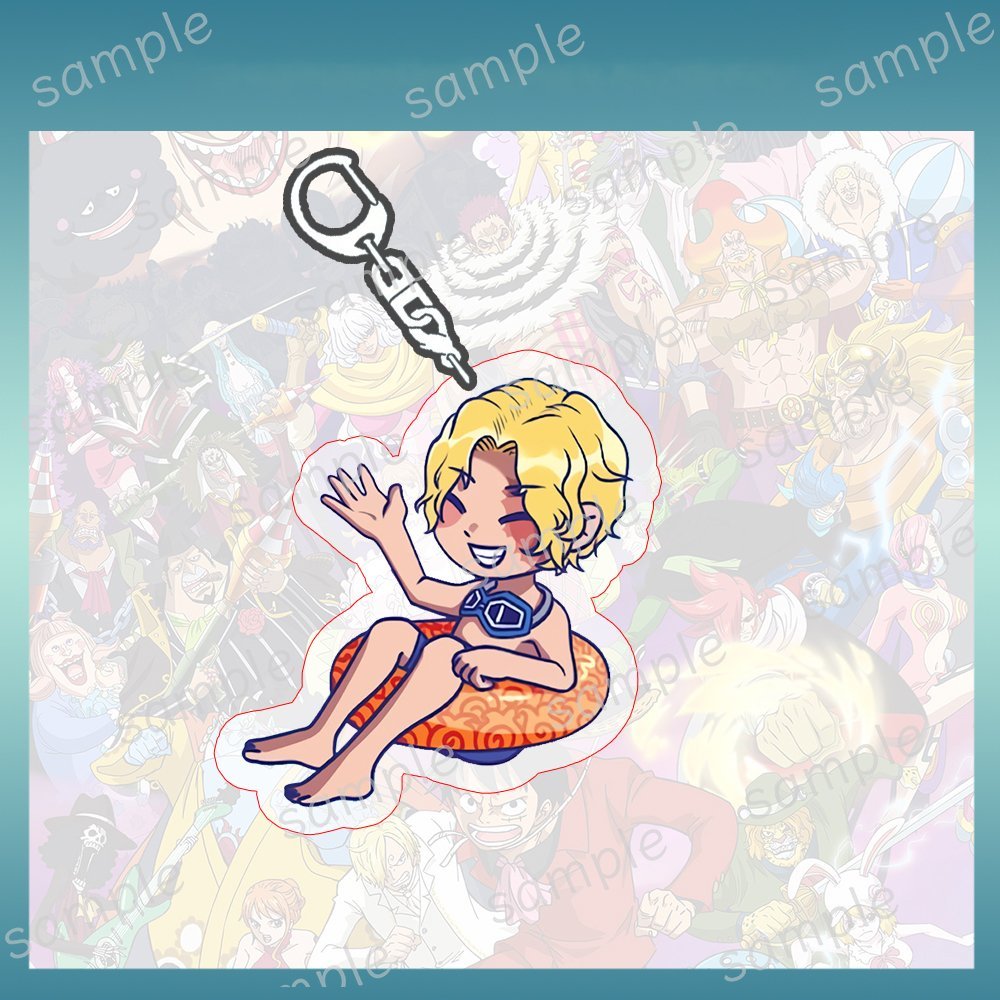 Móc khóa ONE PIECE ver PHAO ĐI BIỂN Đảo hải tặc mica trong acrylic in hình anime chibi quà tặng độc đáo