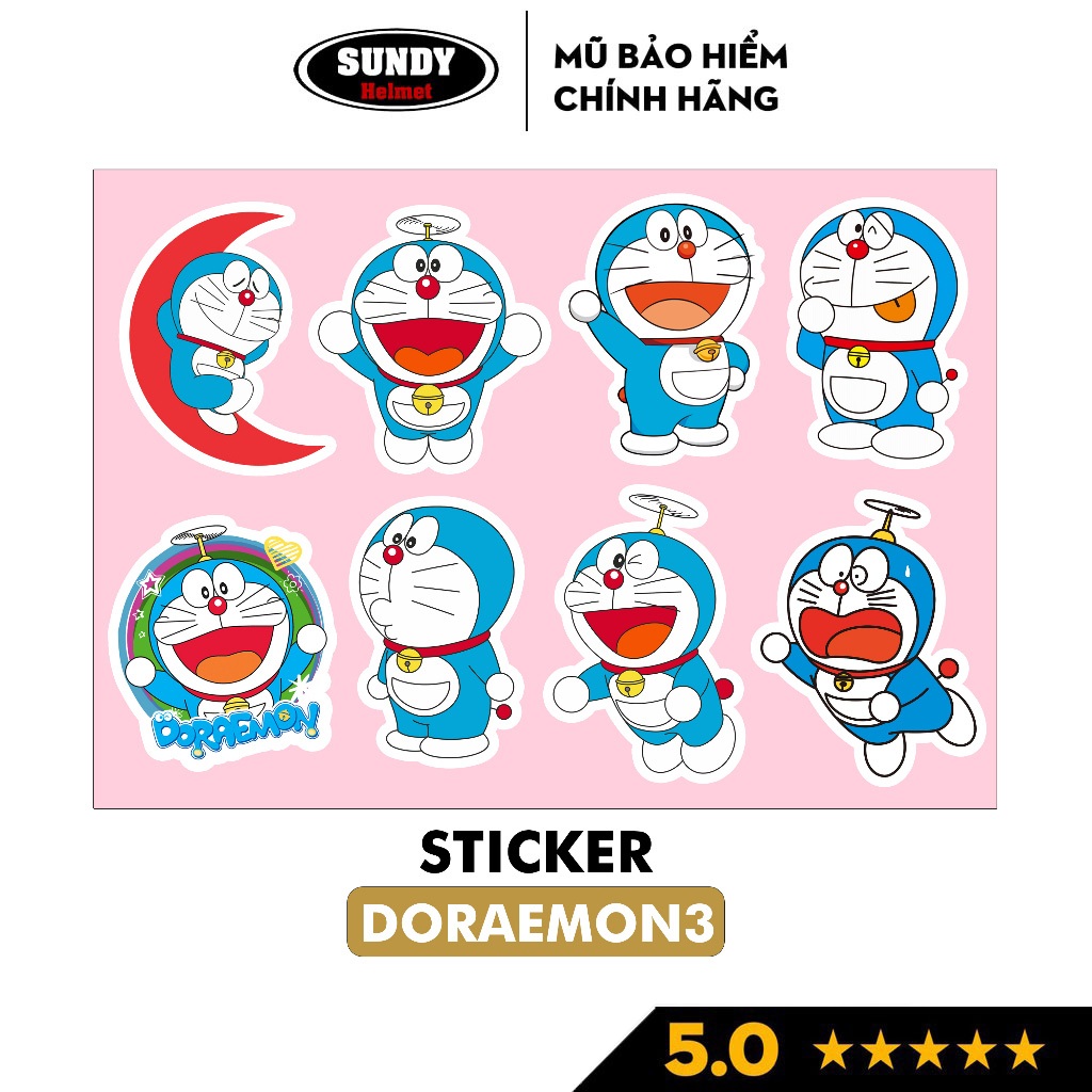 Sticker cute dán mũ bảo hiểm  SUNDY Helmets, chống nước,nhiều họa tiết trang trí điện thoại, laptop, vali...