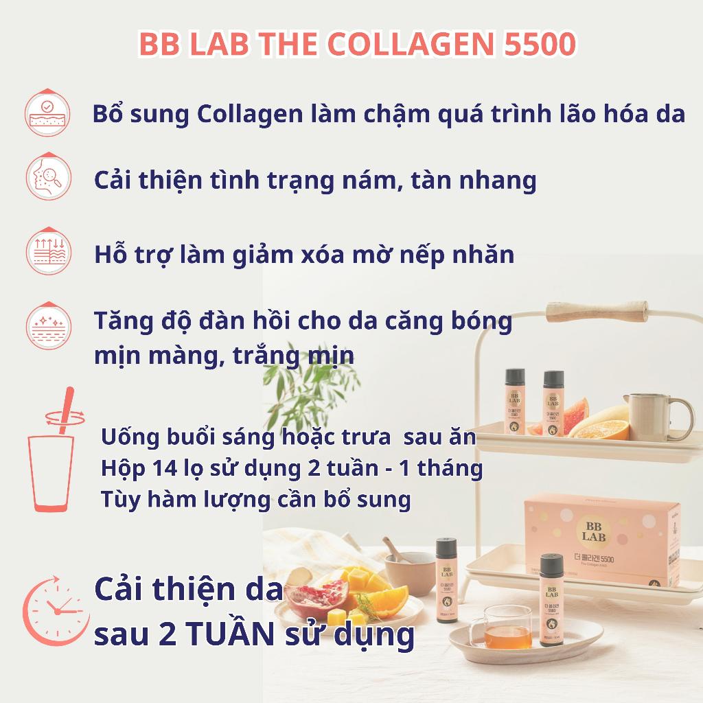 Nước Uống The Collagen 5500mg Hàm Lượng Cao Collagen Giúp Sáng Da, Mờ Nám, Căng Bóng, Chậm Lão Hóa 14 Lọ