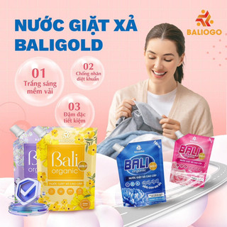 1 Túi Nước giặt xả Cao Cấp Bali gold oganic 3Lit. công nghệ Hàn Quốc giúp lưu hương, mềm vải, an toàn cho da