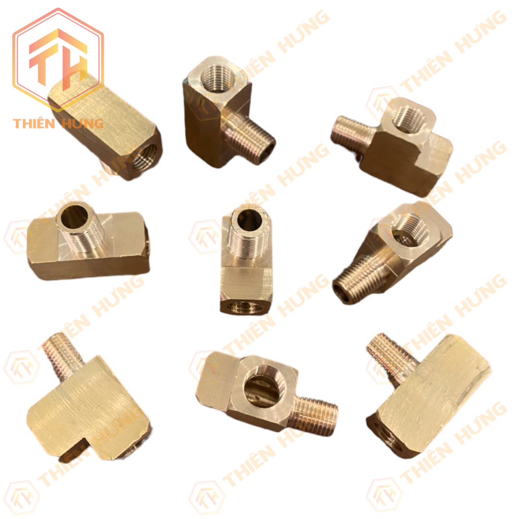 Tê xéo - nối ngac 3 - 2 đầu ren trong/ 1 đầu ren ngoài 9.6mm - 13mm - 17mm