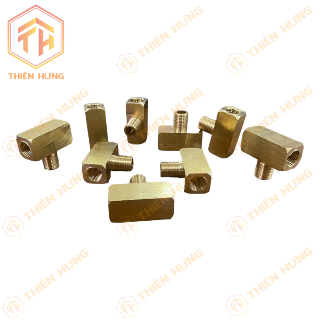 Tê xéo - nối ngac 3 - 2 đầu ren trong/ 1 đầu ren ngoài 9.6mm - 13mm - 17mm