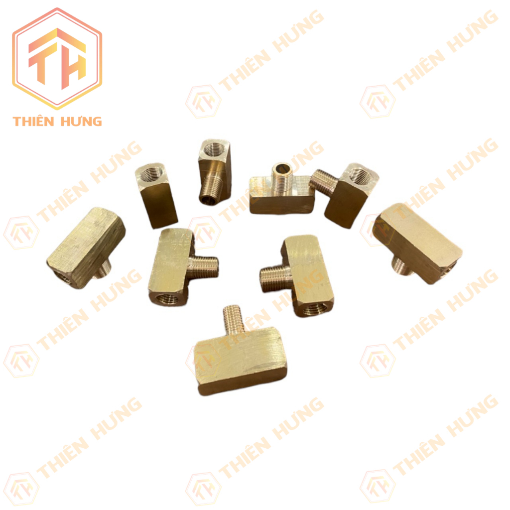 Tê xéo - nối ngac 3 - 2 đầu ren trong/ 1 đầu ren ngoài 9.6mm - 13mm - 17mm