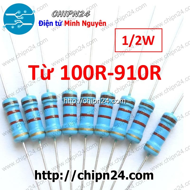 Điện Trở 1/2W 5% (100R 120R 150R 220R 330R 390R 470R 510R 560R 680R 820R) - [Chọn Loại]