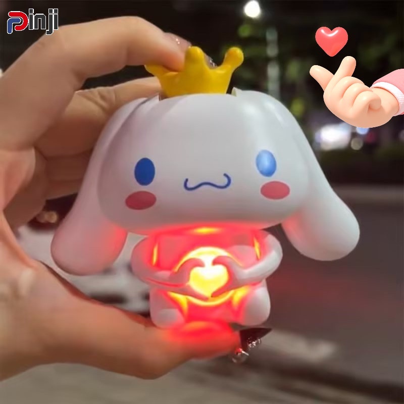 Đồ Chơi Cinnamoroll Trái Tim Phát Sáng Nói I Love You, Móc Khóa Kuromi, Quà Tặng Vallentine