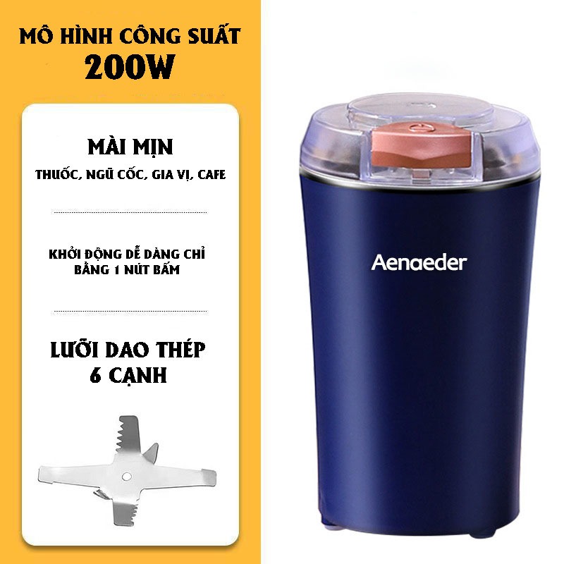 Máy Xay Hạt Khô Máy Nghiền Mini Cầm Tay Xay Bột Khô Đậu Nành Hạt Ngũ Cốc Cafe Siêu Mịn