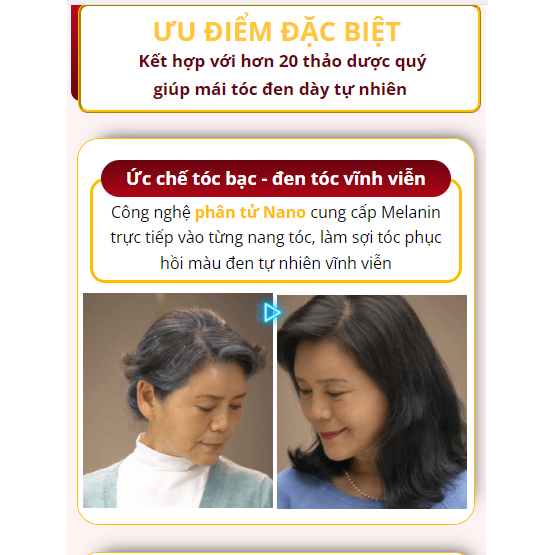 Linh chi đen tóc HERBAL - Serum HERBAL nấm linh chi phủ bạc kích đen tóc, nuôi tóc đen dày an toàn, phủ đen tóc tự nhiên