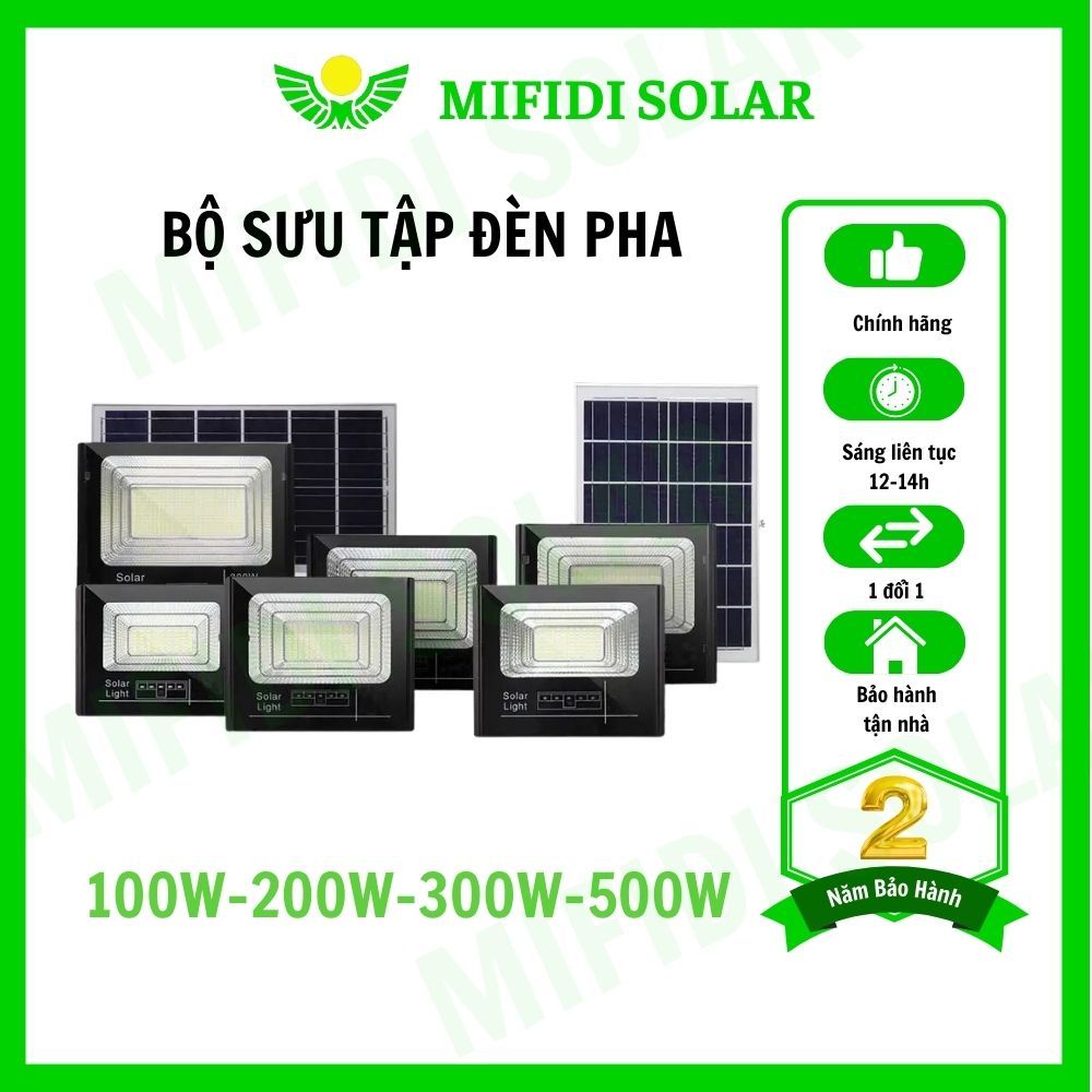 Đèn Năng Lượng Mặt Trời 300W - 200W - 100W Ánh Sáng Vàng Cao cấp, Pin Khủng, Tấm Pin Siêu To, Sạc Nhanh, BH đến 2 Năm