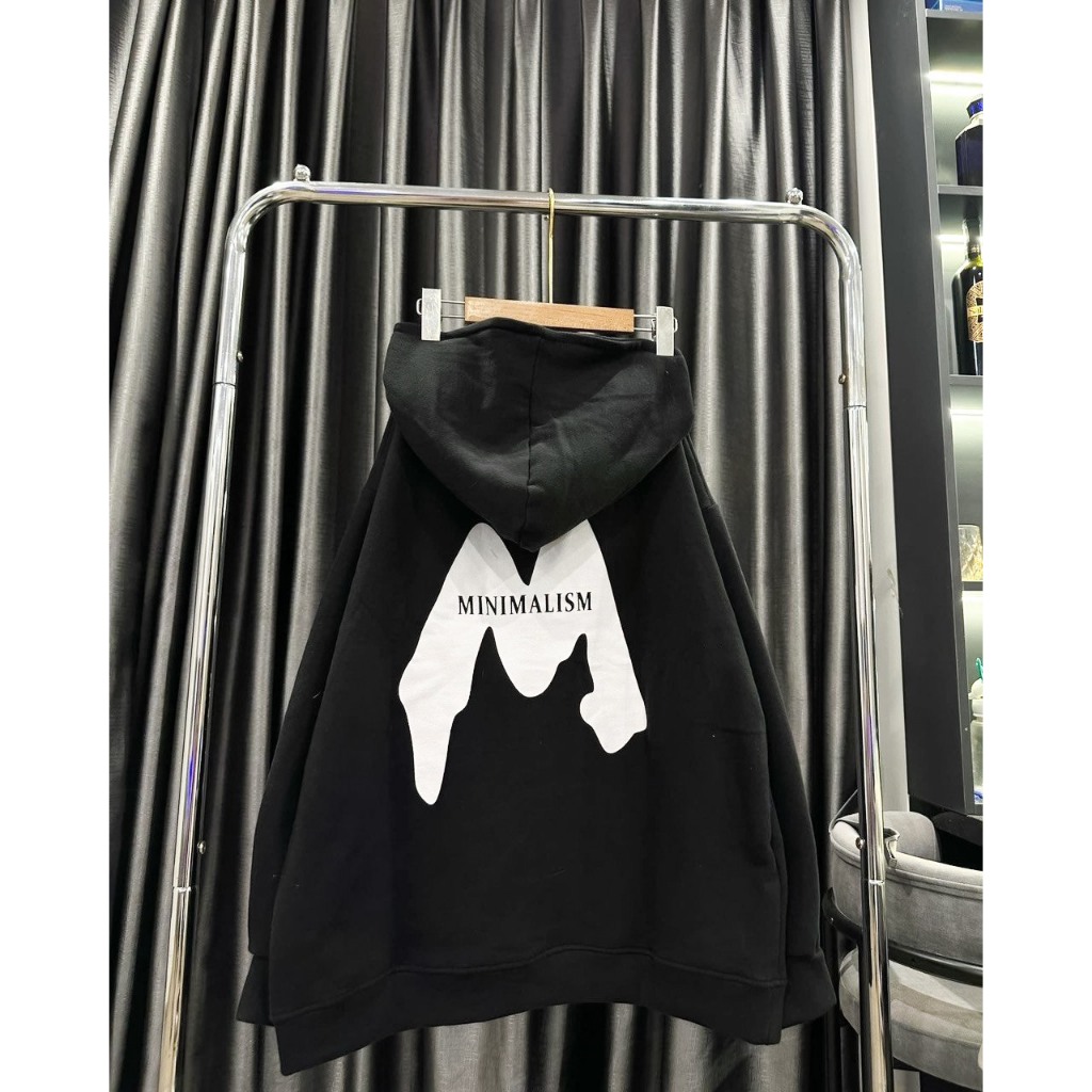 Áo Hoodie Nỉ Unisex Chữ M 🦋 Áo Nỉ Nam Nữ Mũ Rộng Dáng Thụng 2 Màu 🦋