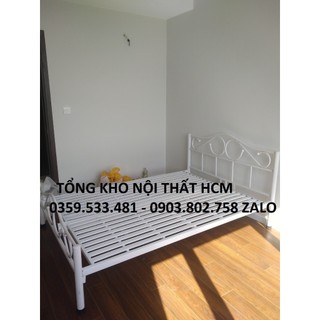 Giường Sắt Đơn mẫu Cổ điển Hàng Mới Giá siêu rẻ lắp đặt tại nhà