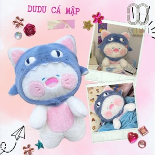 Gấu bông mèo dudu cá mập dễ thương - mèo đồ chơi nhồi bông cá mập