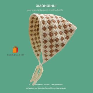 Khăn Choàng Đầu Nữ Vintage Len Đan Nhiều Hoa Dễ Phối Đồ Hàng Qccc Thời Trang Nữ Hàng Qccc Phù Hợp Đeo Đi Chơi Shopquacam