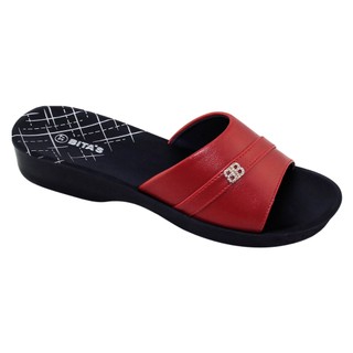 DÉP QUAI NGANG NỮ BITA'S ĐẾ THẤP DAN.113 (ĐEN + ĐỎ ĐÔ + KEM + XÁM) - BITAS