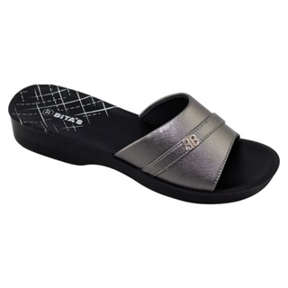 DÉP QUAI NGANG NỮ BITA'S ĐẾ THẤP DAN.113 (ĐEN + ĐỎ ĐÔ + KEM + XÁM) - BITAS