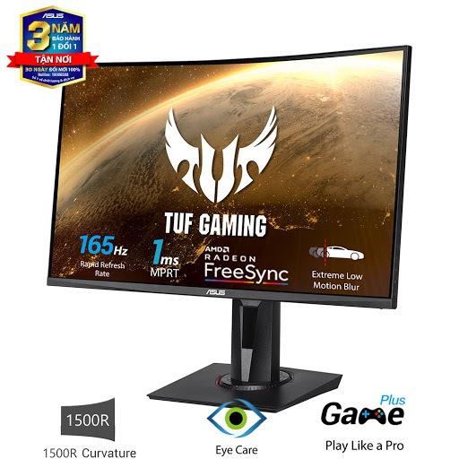 Màn hình LCD ASUS 27" TUF GAMING VG27VQ (1920 x 1080/VA/165Hz/1 ms/FreeSync) - Bảo hành 36 tháng