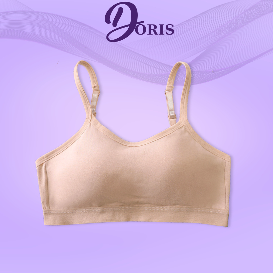 Áo Ngực Cotton Có Mút Bàn Tay Co Dãn Cài Sau DORIS 9188