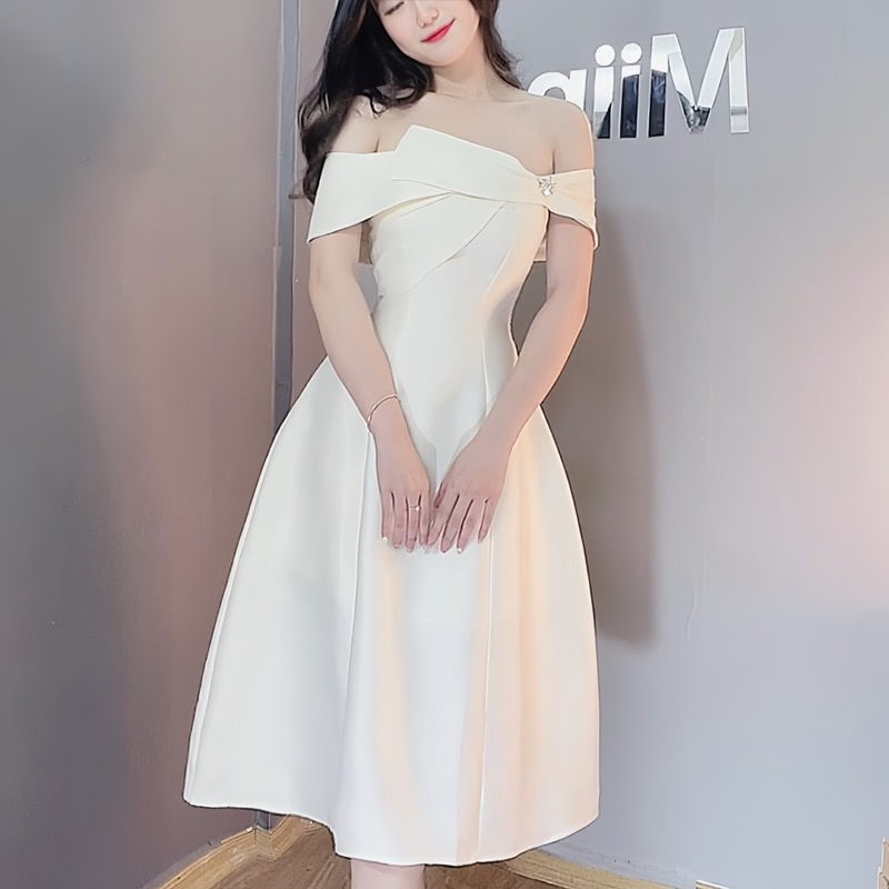 Váy Tapta Lệch Vai 3 Vạt