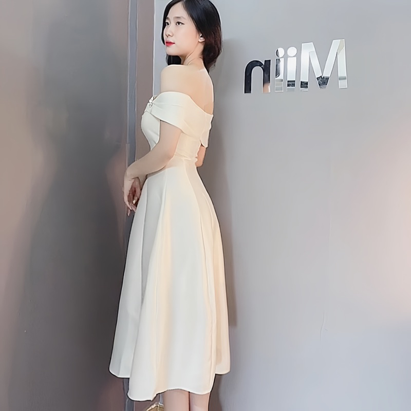 Váy Tapta Lệch Vai 3 Vạt