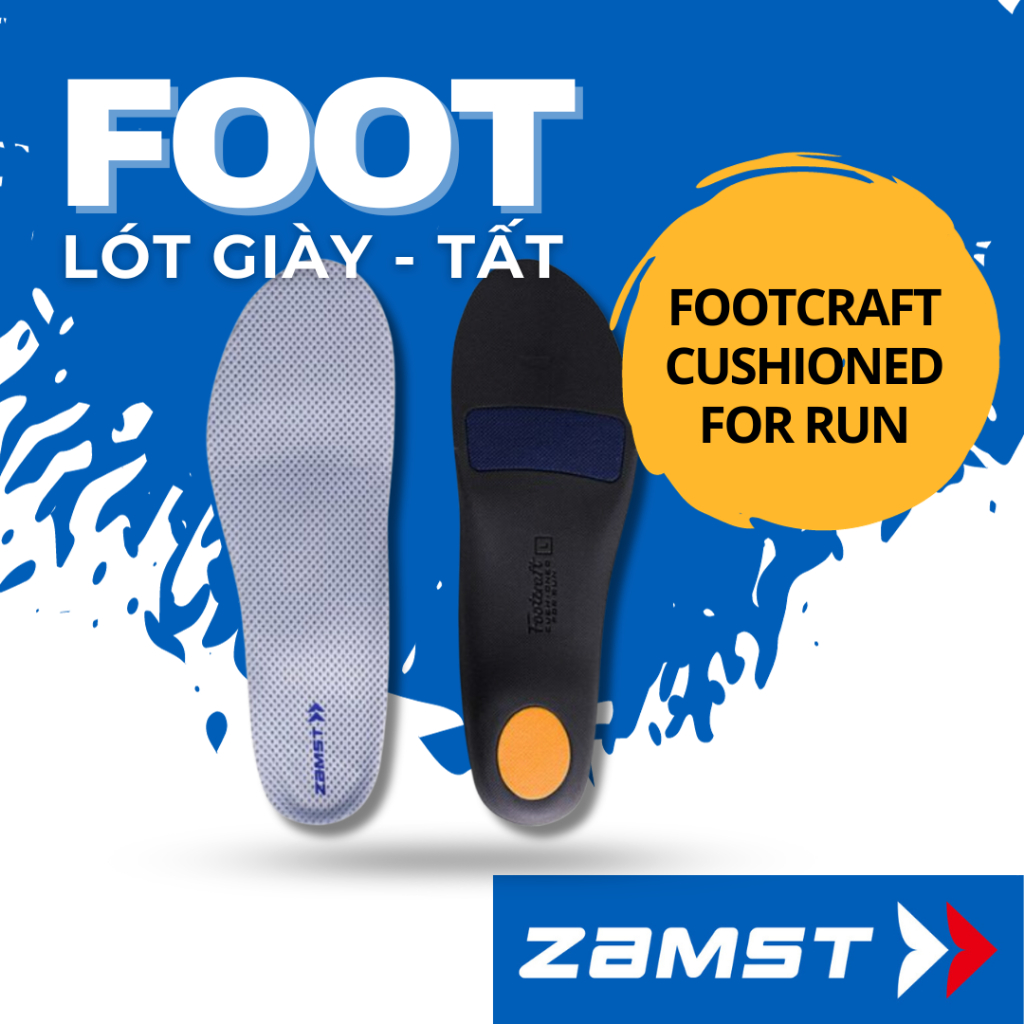 Lót giày thể thao ZAMST chính hãng Footcraft Cushioned for RUN