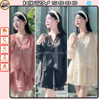 Set babydoll ba món kèm chân váy siêu xinh phong cách tiểu thư KAZY DRESS S003