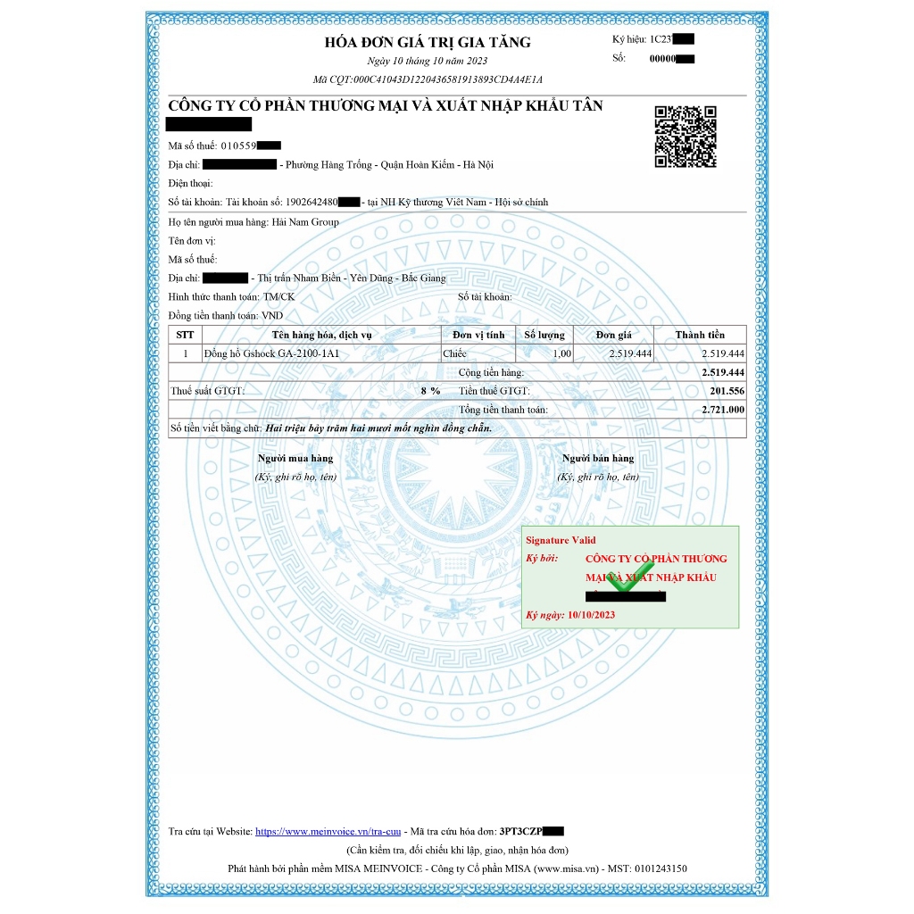 Đồng hồ nam G-SHOCK GA-2100-1A1 Custom AP Gen 3 | GA-2100 HNG3012