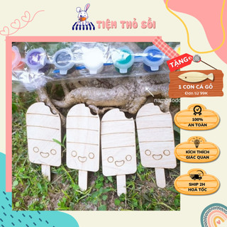 Kem Gỗ Chỉ 2K Tô Màu Decor Nhà Cửa, Đồ Handmade - Kem Gỗ Cho Bé Tô Vẽ Sáng Tạo Vừa Làm Đồ Chơi Vừa Trang Trí - Thỏ Sồi
