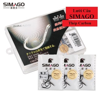 Lưỡi câu simago carbon, lưỡi câu cá có ngạnh, lưỡi câu đài