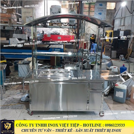 Xe trà sữa bán hàng