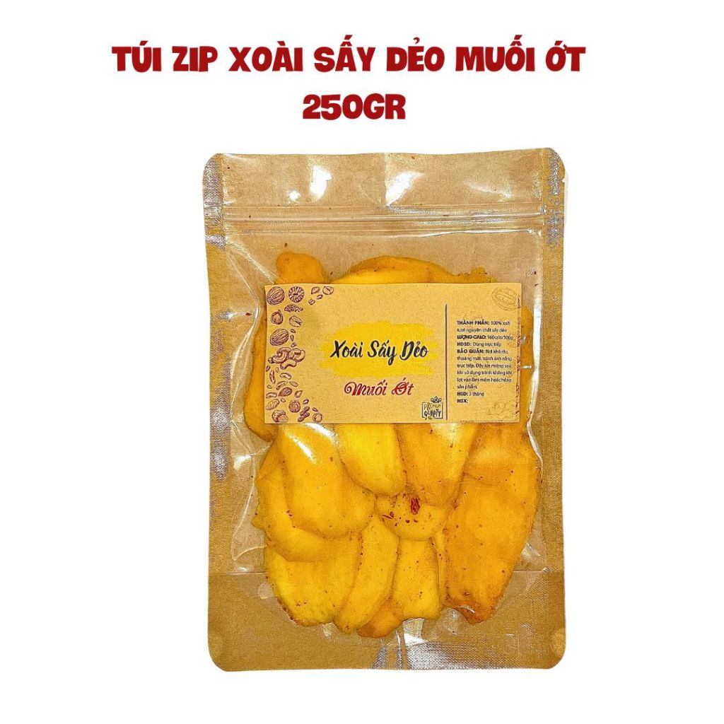 Xoài sấy dẻo ít ngọt GO NUTS nguyên vị/muối ớt, hoa quả trái cây sấy dẻo ít đường thuần chay phù hợp ăn kiêng giảm cân