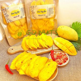 Xoài sấy dẻo nguyên vị/muối ớt ít đường GO NUTS túi 250g, trái cây sấy hỗ trợ ăn kiêng giảm cân
