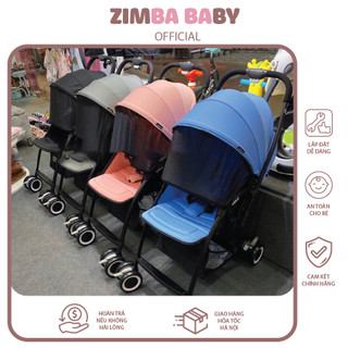 Xe đẩy em bé xe đẩy Vovo 2 chiều 3 tư thế Thiết kế khung xe bạc hợp kim có bánh xe kháo chốt an toàn Zimbababy
