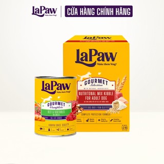 [Combo chó Hạt 1,2KG và Pate 375G] Combo laPaw Gourmet Hạt và Pate chó mọi lứa tuổi
