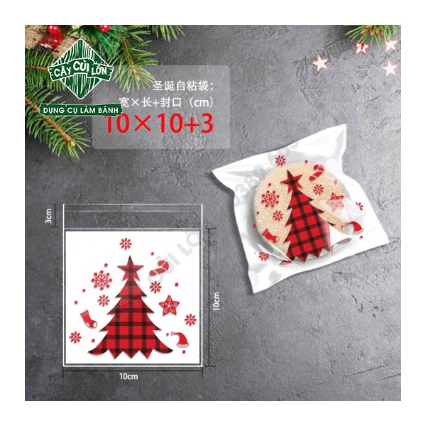 TÚI DÁN NOEL 10X10CM