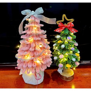 Cây Thông Noel, Kẽm Nhung Hand Made Trang Trí Để Bàn , Đồ Lưu Niệm Cây Thông Noel Mini , Cây Thông Noel Kẽm Nhung Decor