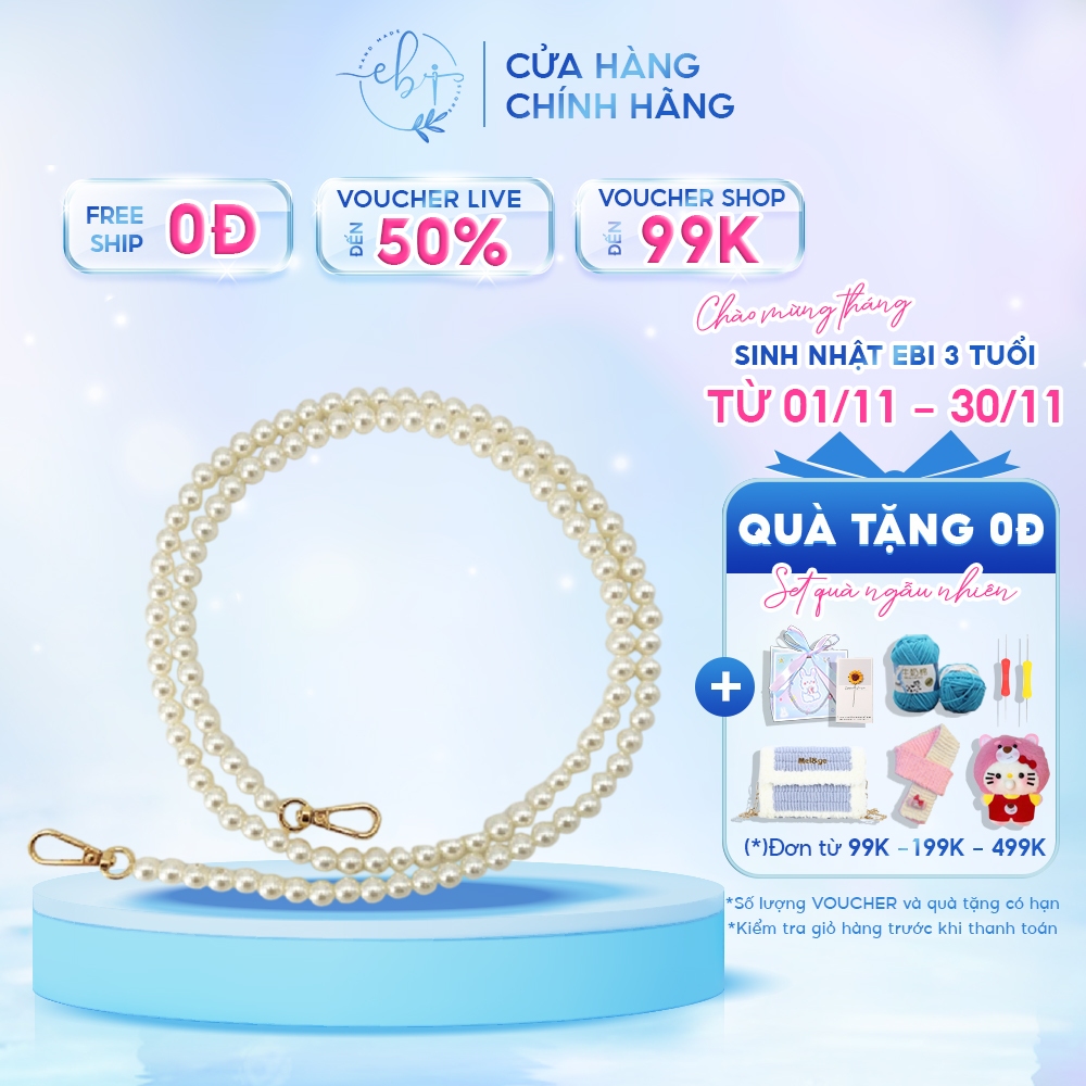 Dây Ngọc, Dây Đeo Túi Xách, Túi Đeo Chéo, Túi Handmade - Dây Hạt Cườm Dài 1.2m