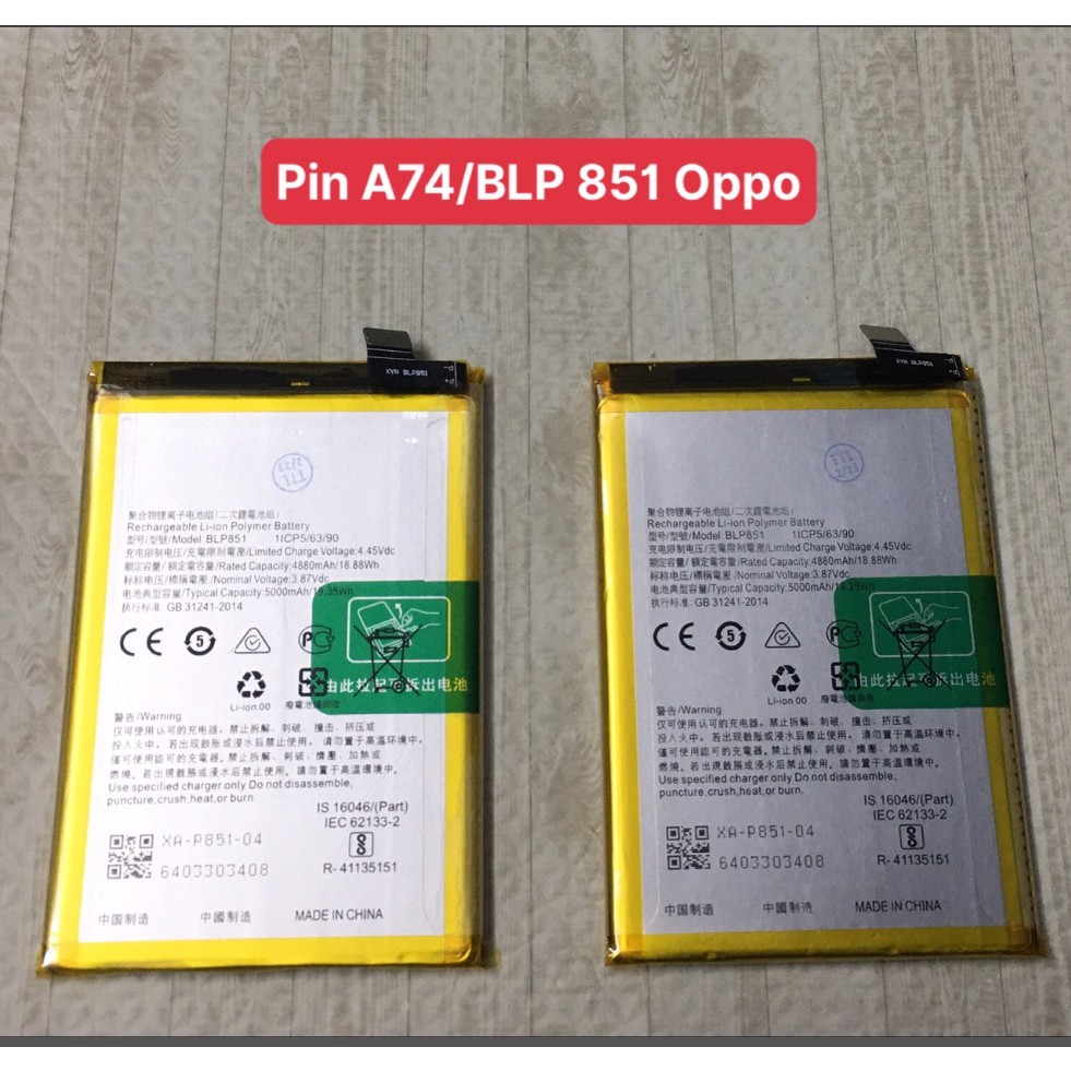 Pin BLP851/A74 OPPO mới