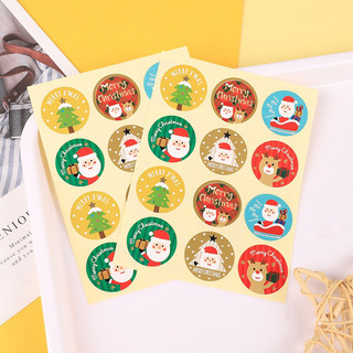 Set 2 tờ Sticker Giáng Sinh dán quà tặng