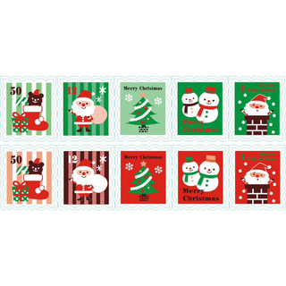 Set 2 tờ Sticker Giáng Sinh dán quà tặng