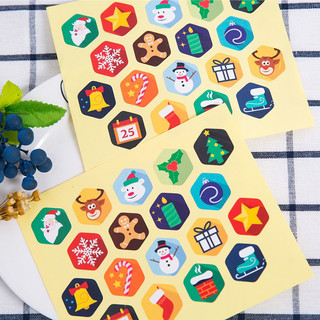 Set 2 tờ Sticker Giáng Sinh dán quà tặng