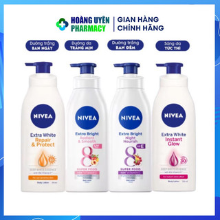 Sữa dưỡng thể trắng da Nivea ngày và đêm (350ml+400ml)