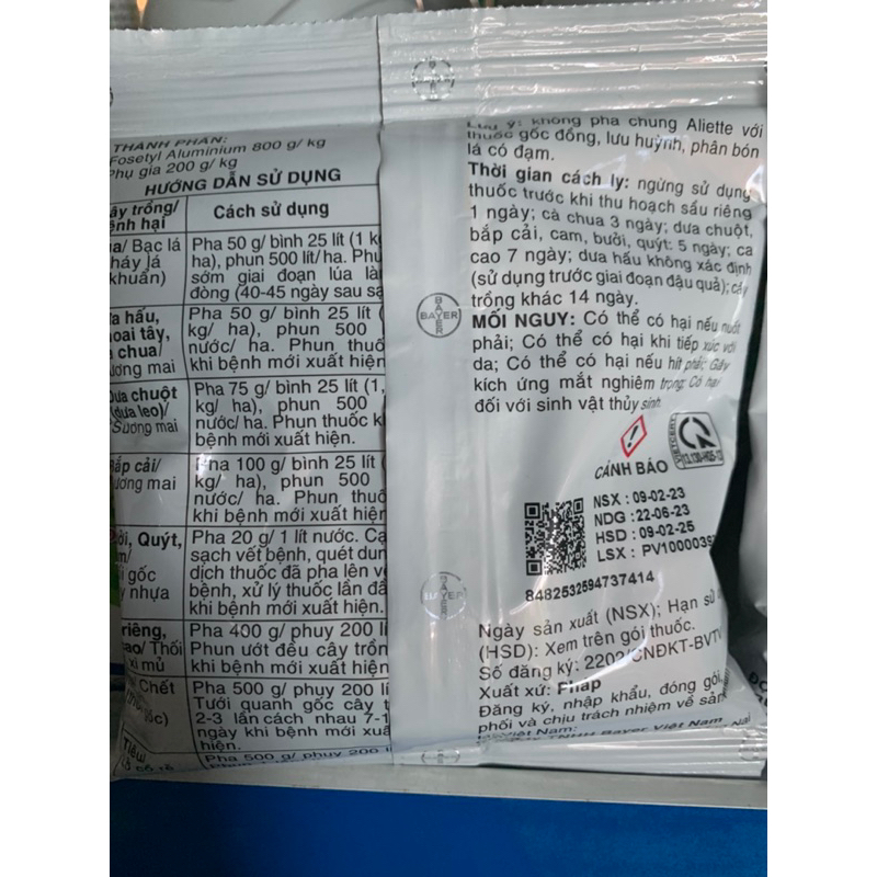 Aliet 800wg 100g chính hãng