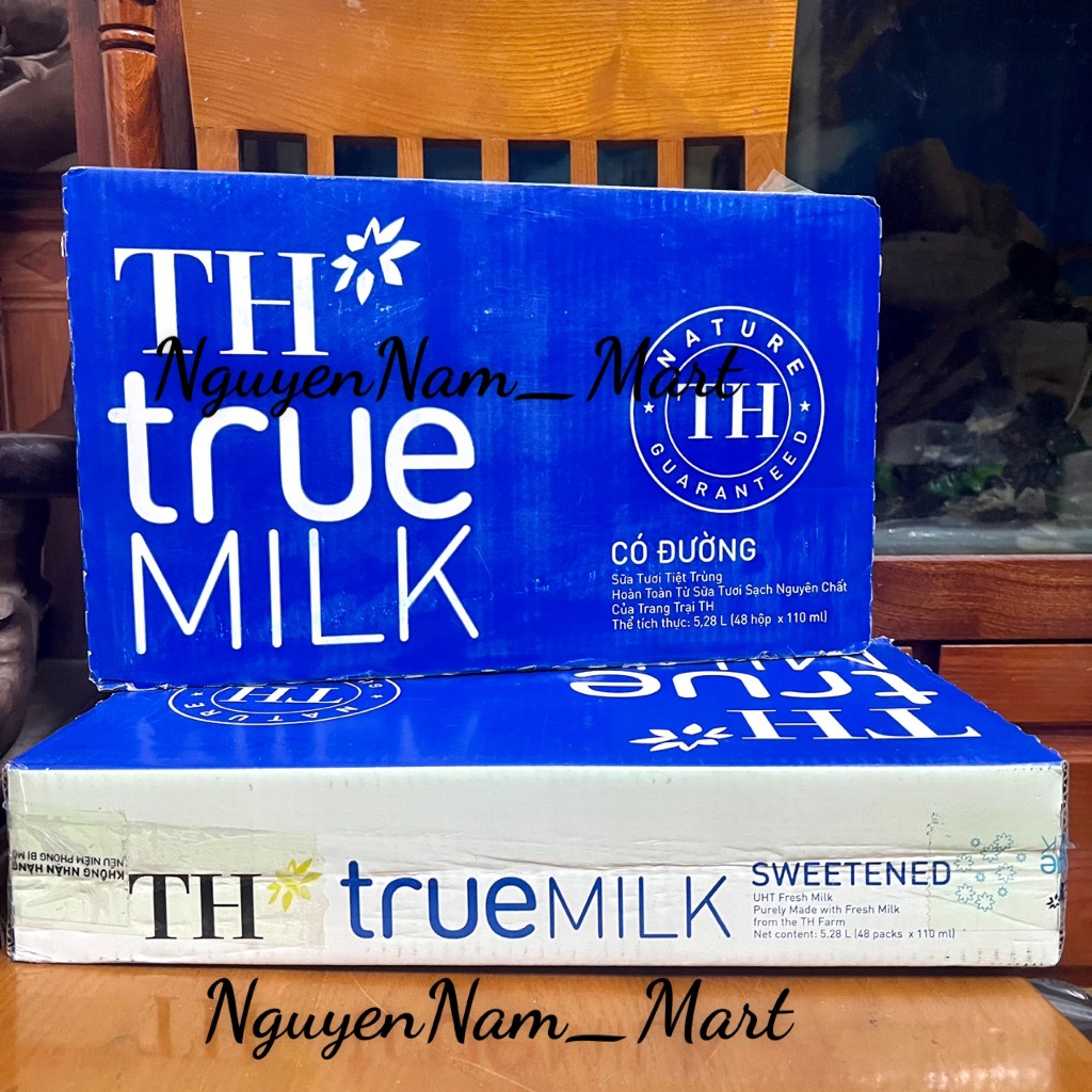 Sữa Tươi TH True Milk 48 hộp x 110ml Có Đường